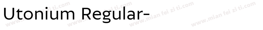 Utonium Regular字体转换